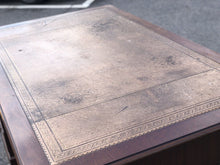 Large Mahogany Veneer Pedestal Desk