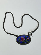 Vintage Silver 835 Hand Painted Enamel Bracelet