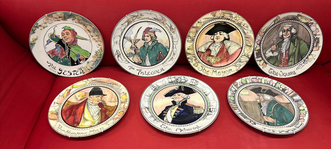 Royal Doulton Jester, Falconer, Mayor, Squire, Huntsman, Admiral & Doctor