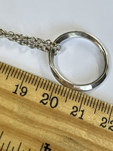 Vintage Hammered Sterling Silver Ring On Chain