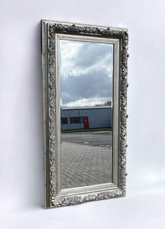 HUGE Dressing Full Length Mirror. Silver Frame