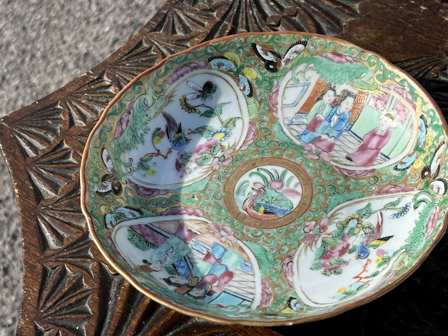 Canton Famille Rose Pair Of Plates