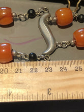 Vintage Silver Tone Beaded Metal Necklace