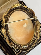 Vintage Shell Cameo Gold Plated Brooch