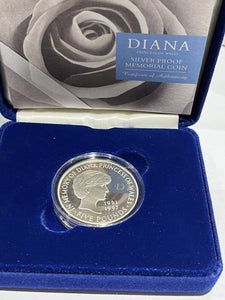 Diana Princess Of Wales Silver Proof Memorial Coin