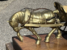 Huge Brass Centrepiece Of A Farmer With His Horse & Cart. "Toil"