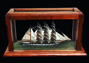 Glass Cased Maritime Model Ship, Very Detailed