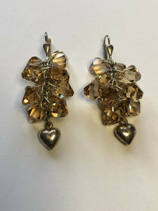 Vintage Silver 925 Crystal Drop Earrings