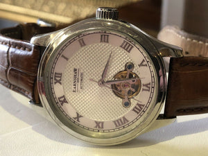 Earnshaw Automatic Men’s Wristwatch With Earnshaw Tan Leather Strap.