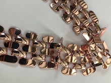 Vintage 1980s Rose Gold Plated Statement Collar Necklace