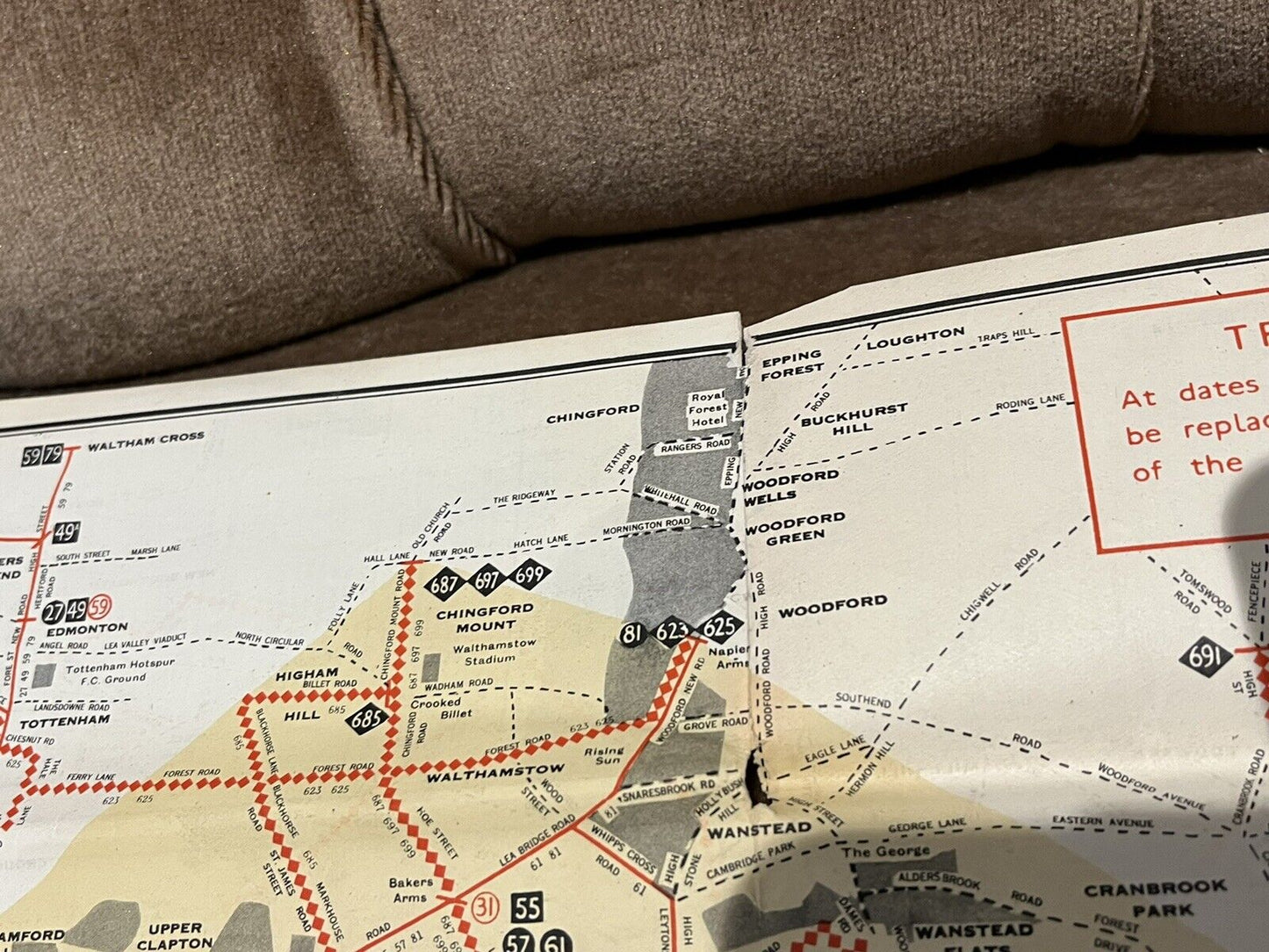 London Transport 1938 Number 2 Trolleybus And Tram Map