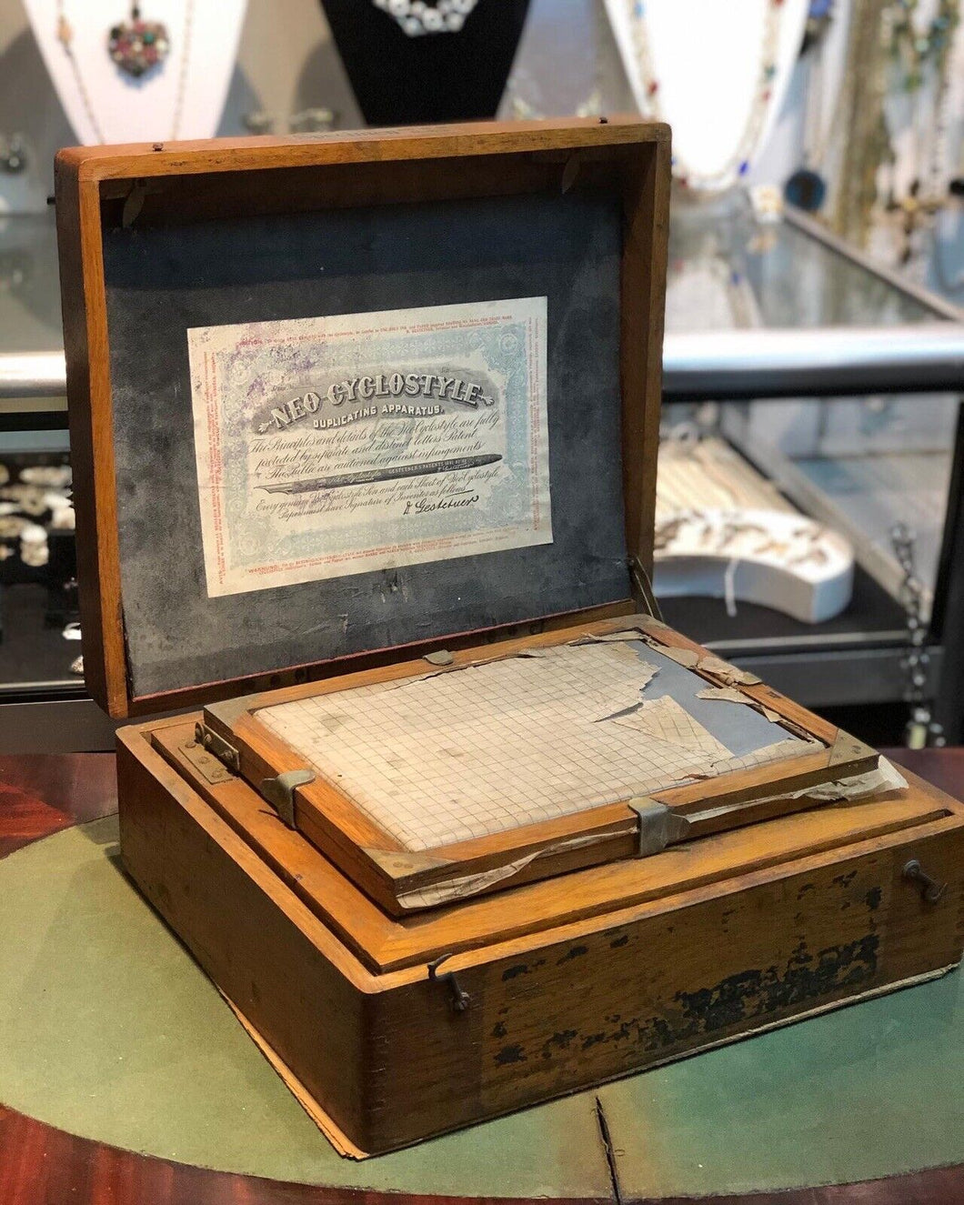 RARE  Salesman Specimen Neo Cyclostyle Duplicating Apparatus