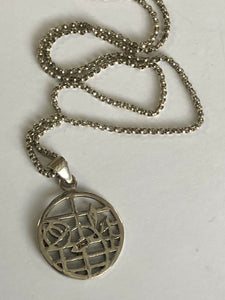 Vintage Silver 925 Arts And Crafts Style Flower Necklace