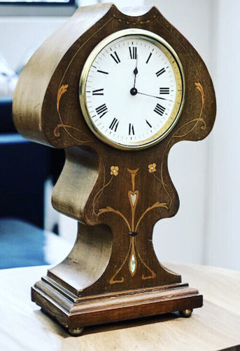 Art Nouveau Inlaid Mantle Clock