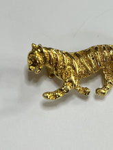 Vintage Gold Plated Tiger Brooch