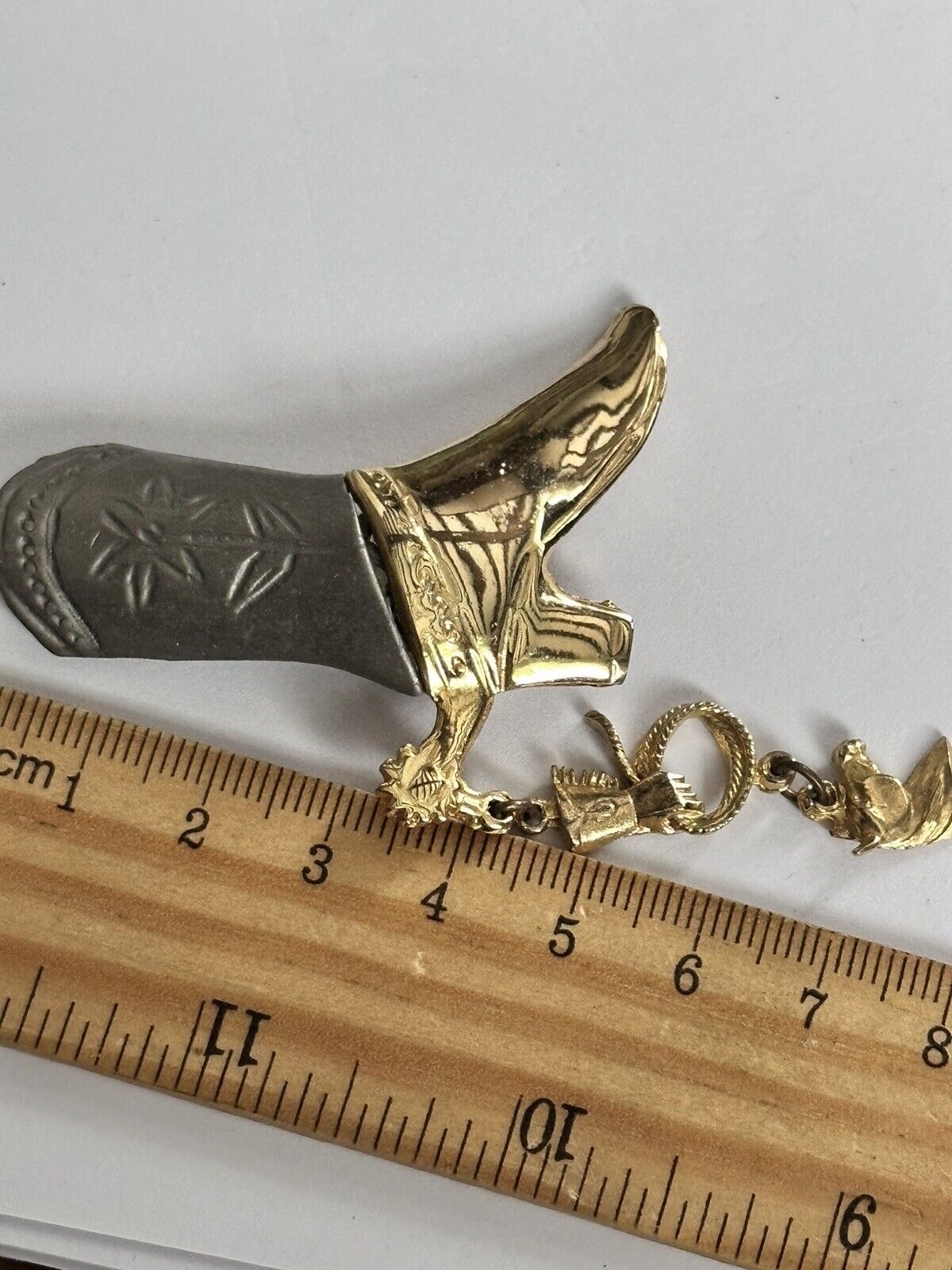 Vintage Cowboy Stetson Boot Horse Brooch