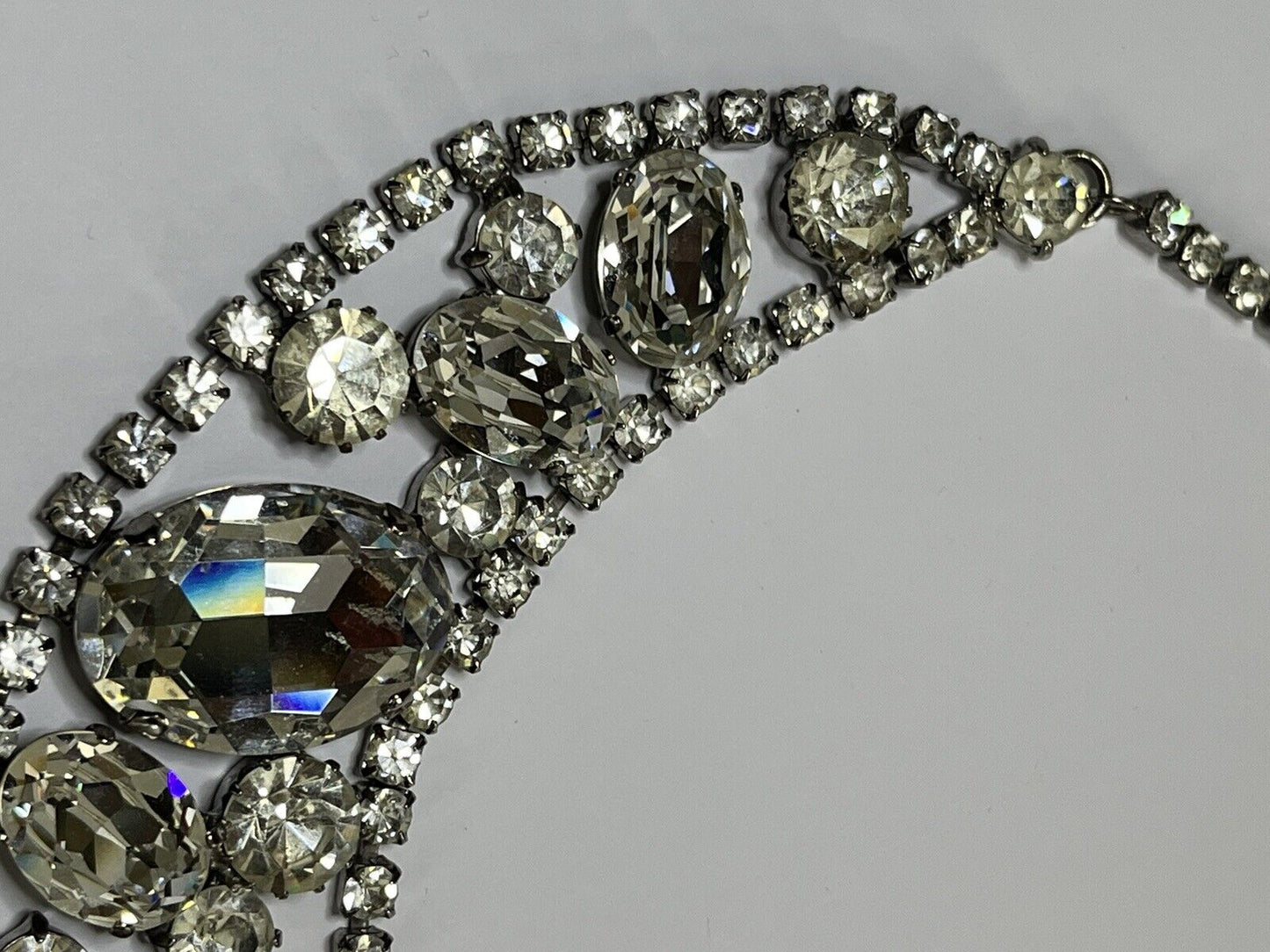 Vintage Large Diamanté Collar Bracelet