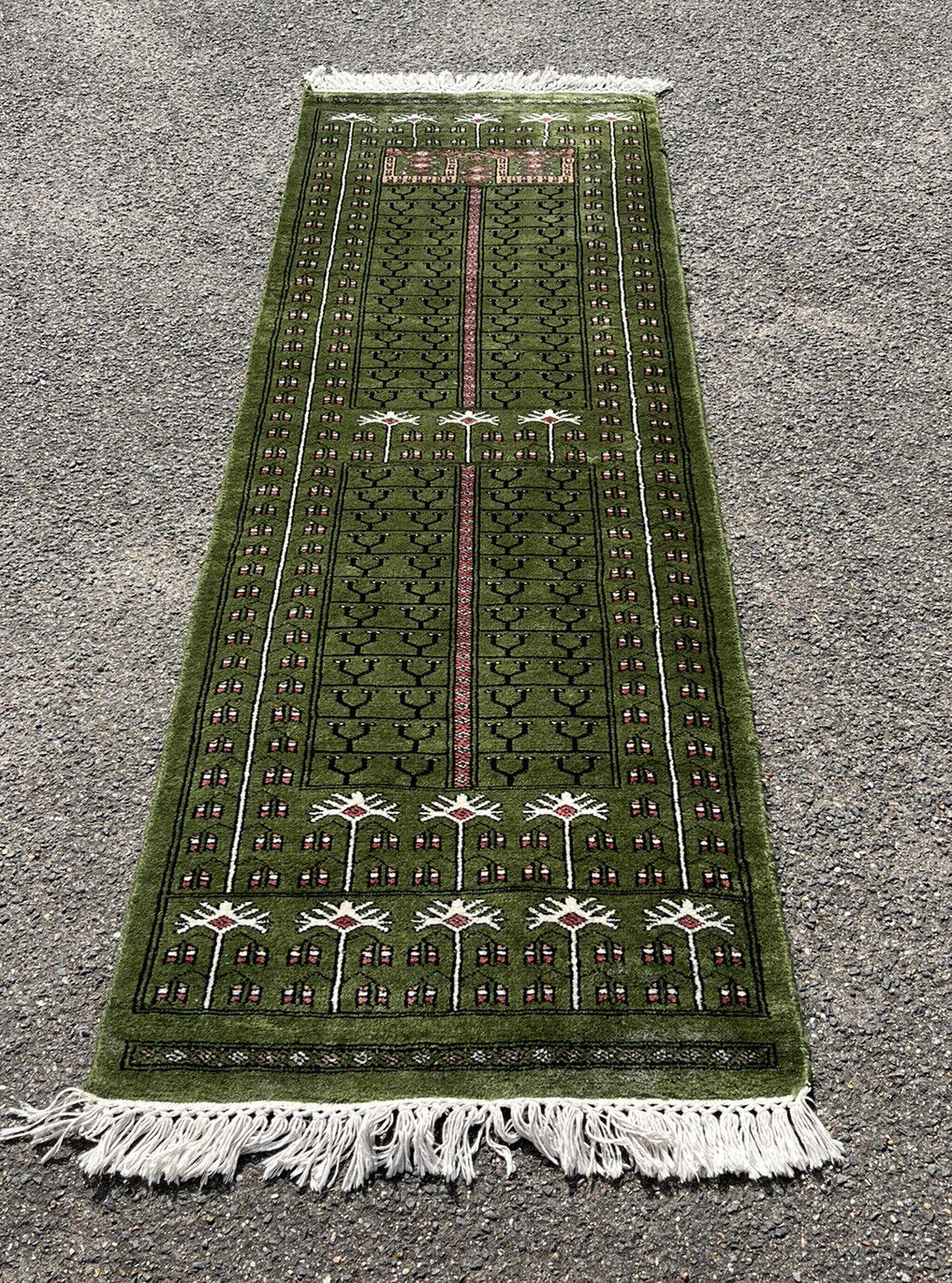 Green Runner Rug, Carpet 195 X 60 Cms