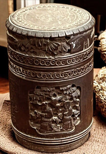 Antique Chinese Scholars Carved Brush Pot
