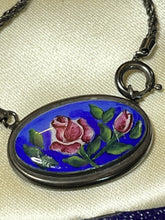 Vintage Silver 835 Hand Painted Enamel Bracelet