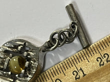 Vintage Stamped Finland Silver Tone Multicoloured Stone Brooch