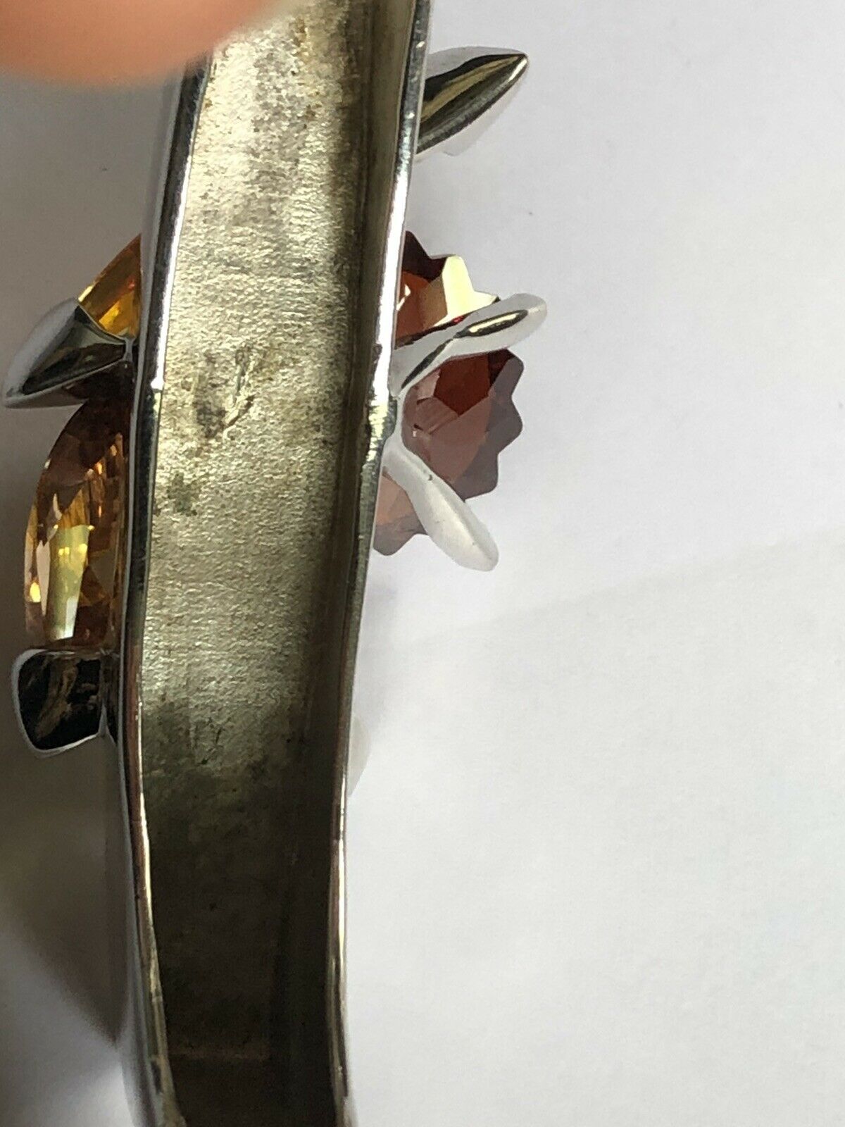 Vintage Silver 925 Statement Swarovski Crystal Bracelet