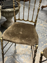 Mid Century Brass Chiavari Chairs