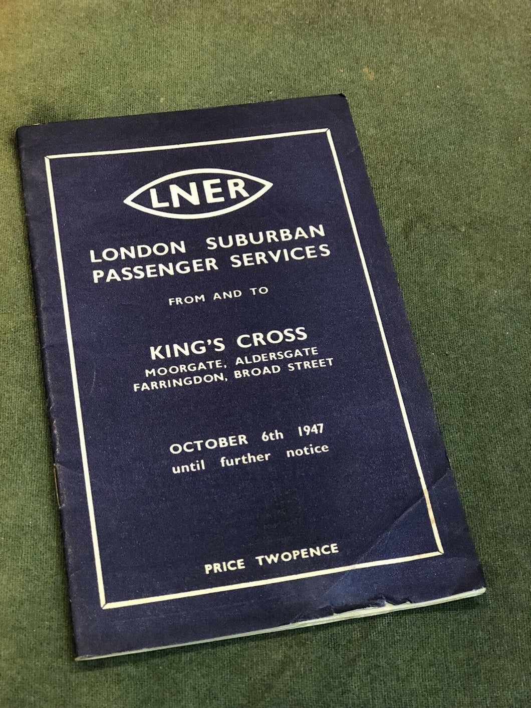 LNER London Suburban Passenger Services Kings Cross 1947