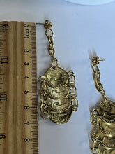 Vintage Etruscan Gold Tone Replica Coins Earrings