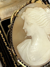 Vintage Shell Cameo Gold Plated Brooch