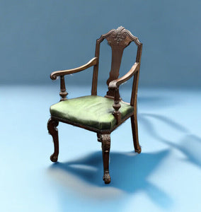 English Country Home Antique Mahogany Library Armchair.