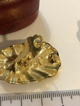 Vintage Signed Sphinx Red Enamel Diamanté Statement Clip On Earrings