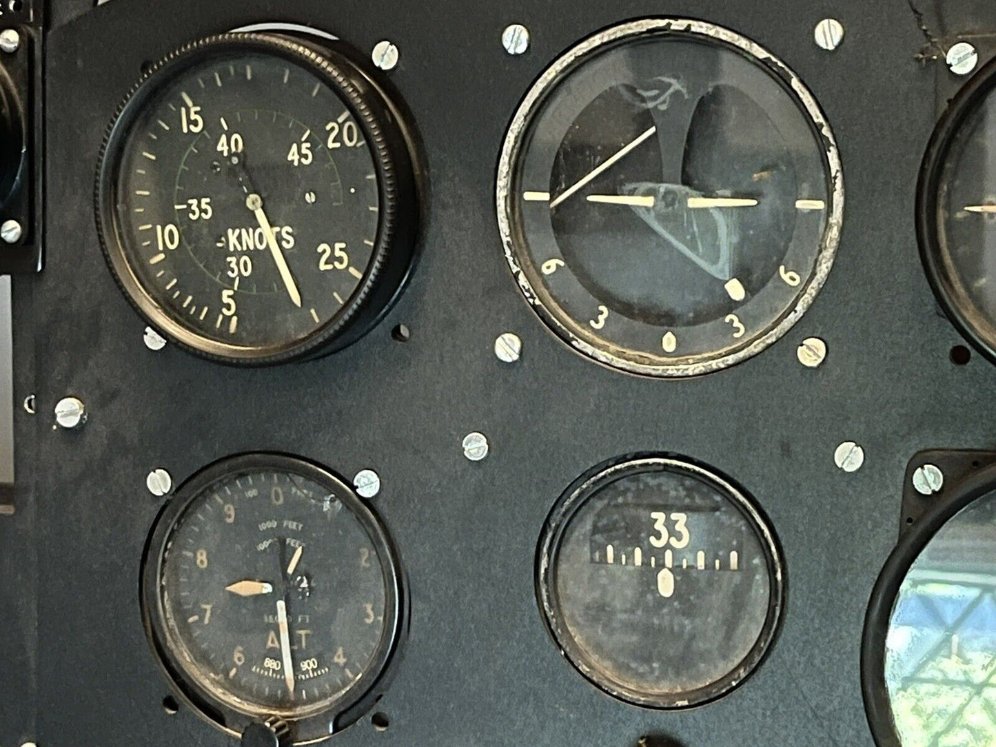 RAF Cockpit Dash With Air Ministry Dials