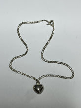 Vintage Silver 925 Chain Heart Charm Bracelet