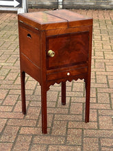 Georgian Mahogany Bedside Cabinet. With Cupboard And Drawer