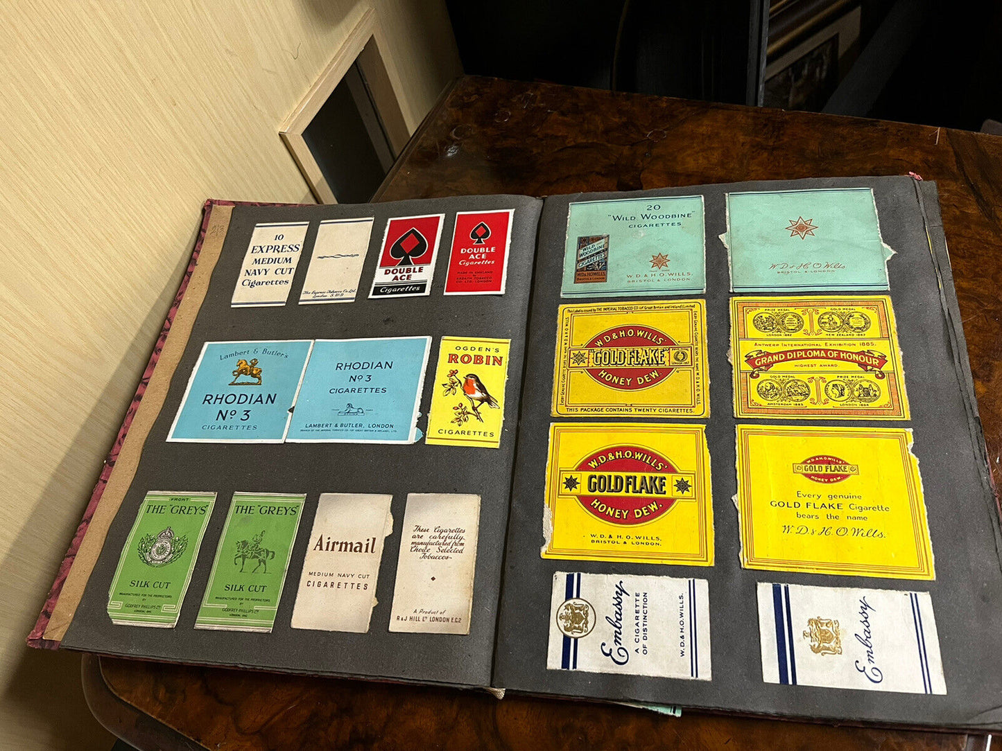 Vintage Collection of old Cigarette Boxes, Matchbox Labels & other Shop labels