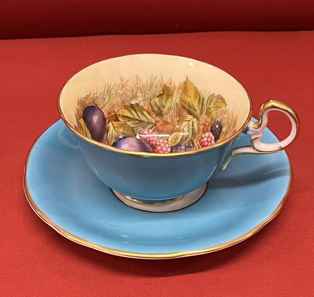 Aynsley Orchard Gold Signed Teacup & Saucer