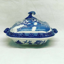 Antique Blue & White Tureen With Cover