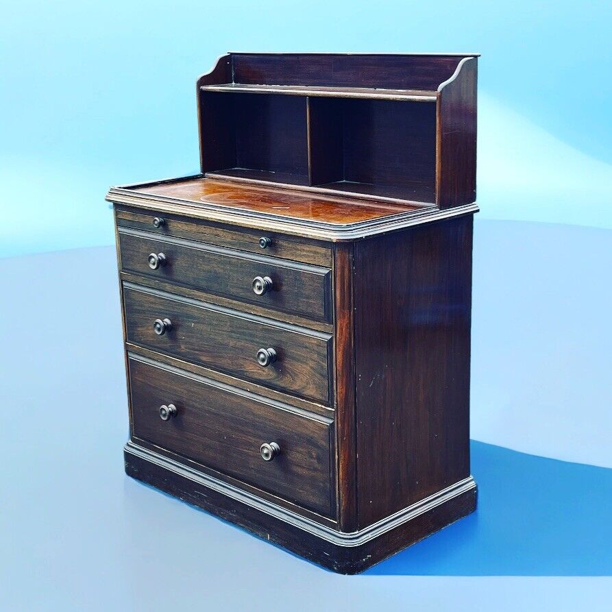 Naval Campaign Chest Of Drawers, Pull out desk and with bookshelves.