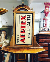Art Deco Double Sided Aertex For Health Glass Shop Sign In Oak Frame. Very Rare.