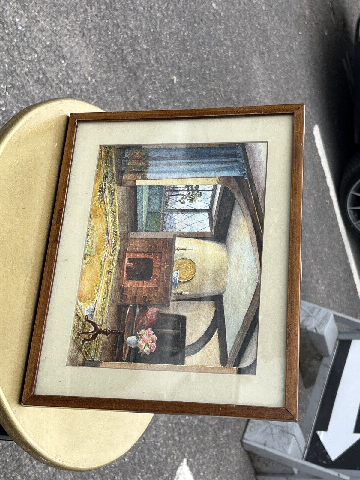 Architectural Watercolour Of A Lounge, Signed, M Bateman  & Dated.