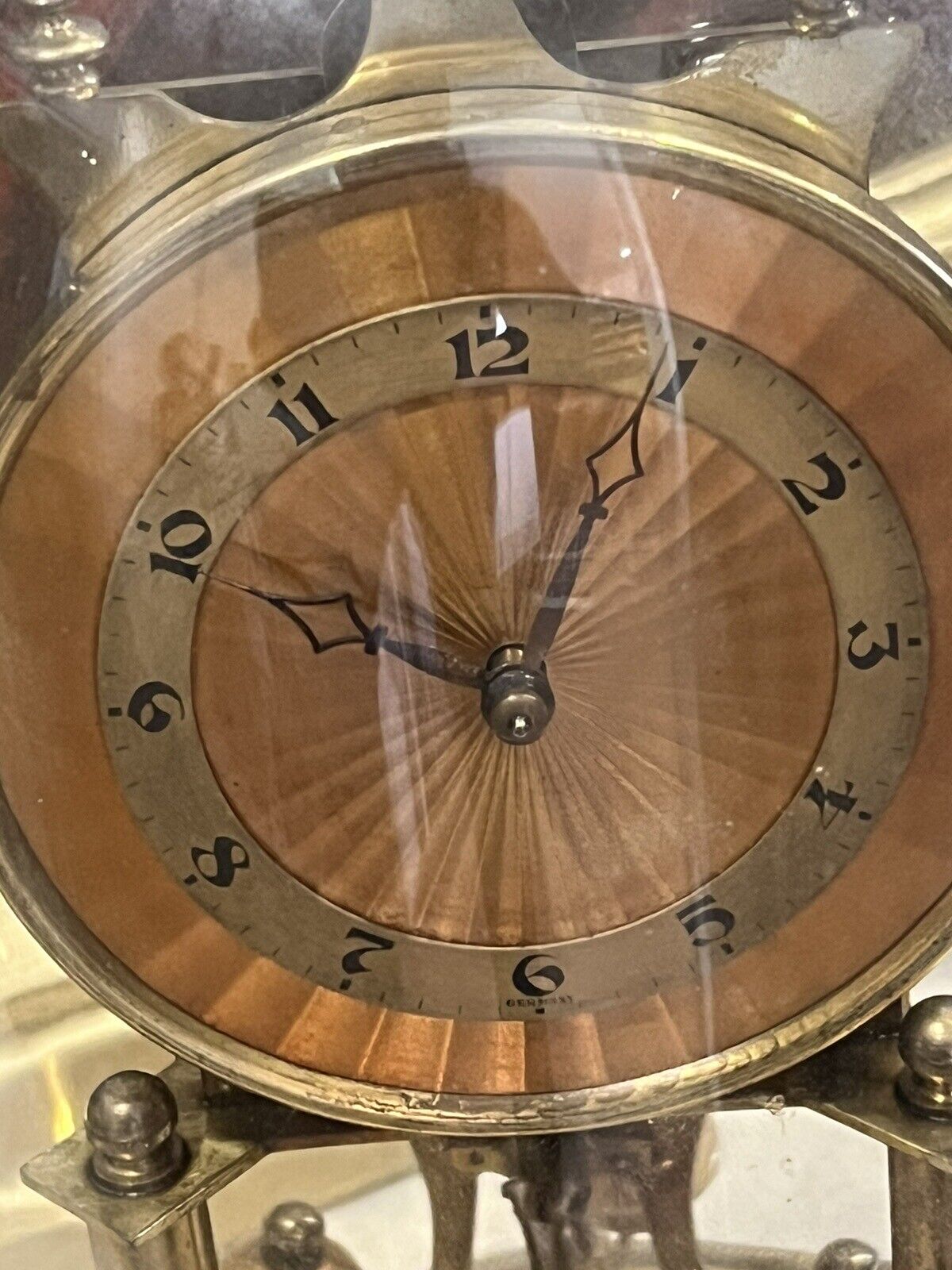 Antique Brass Year Going Anniversary Clock. Ship Worldwide