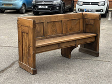 Georgian Oak Bench, Panelled Sides And Back, Heavy & Great Quality