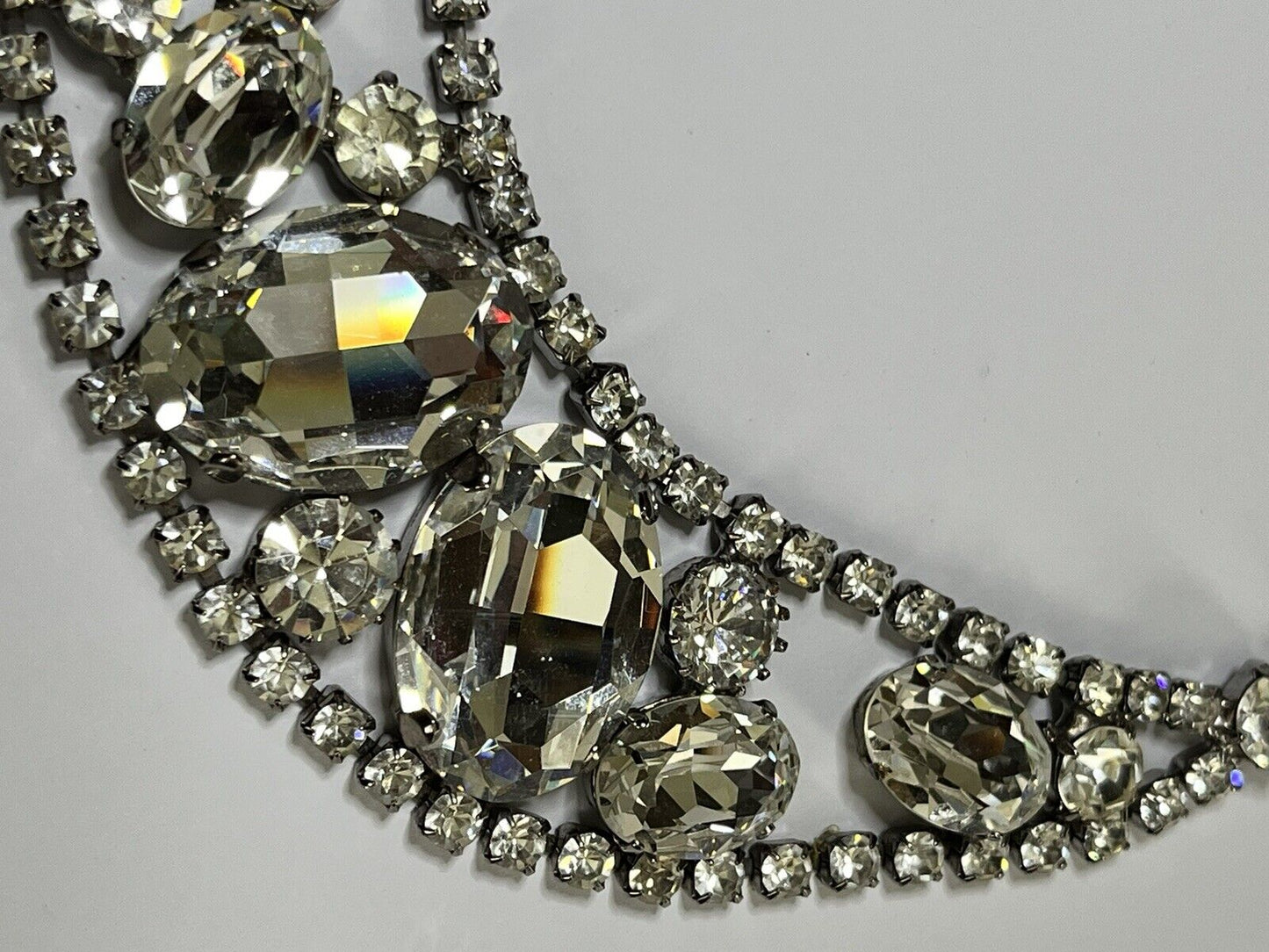 Vintage Large Diamanté Collar Bracelet