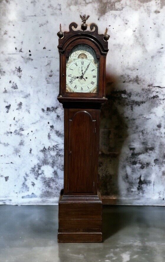 Ely Cambridgeshire, by Giscard, 8 Day Oak Longcase clock.