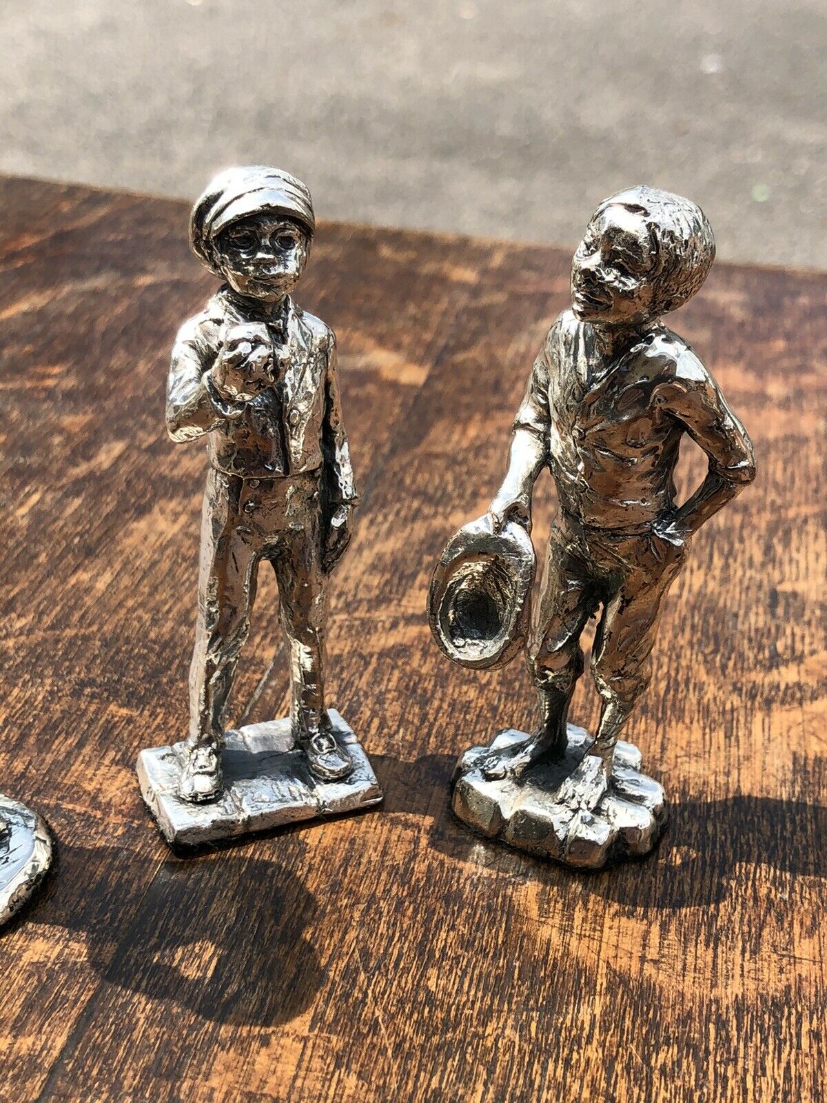 Silver Plate Figures. East End Street Boys. Highly Detailed Figures.