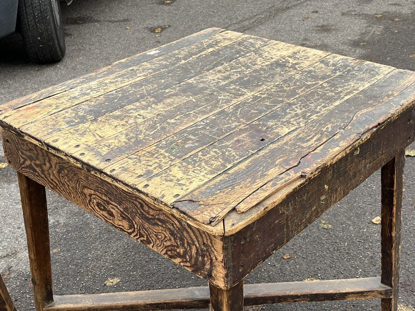 Antique Industrial Pine Work Tables