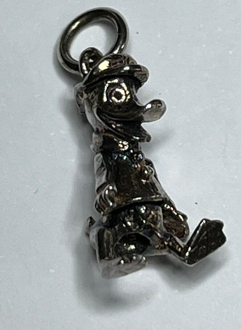 Vintage Silver 925 Articulated Donald Duck Charm Pendant