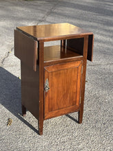 Edwardian Bedside Cabinet. In Mahogany With Fold Out Flaps