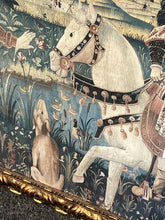 Tudor Hunting Scene Tapestry, Hunting Dogs & Birds Of Prey. HUGE IN SIZE
